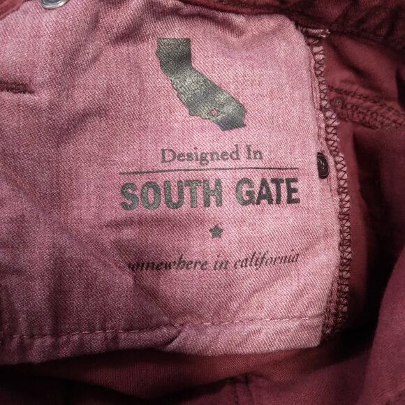 Adriano Goldschmied Anthropologie The Stevie Ankle Velvet Burgundy Wine Size 25 - Picture 10 of 10